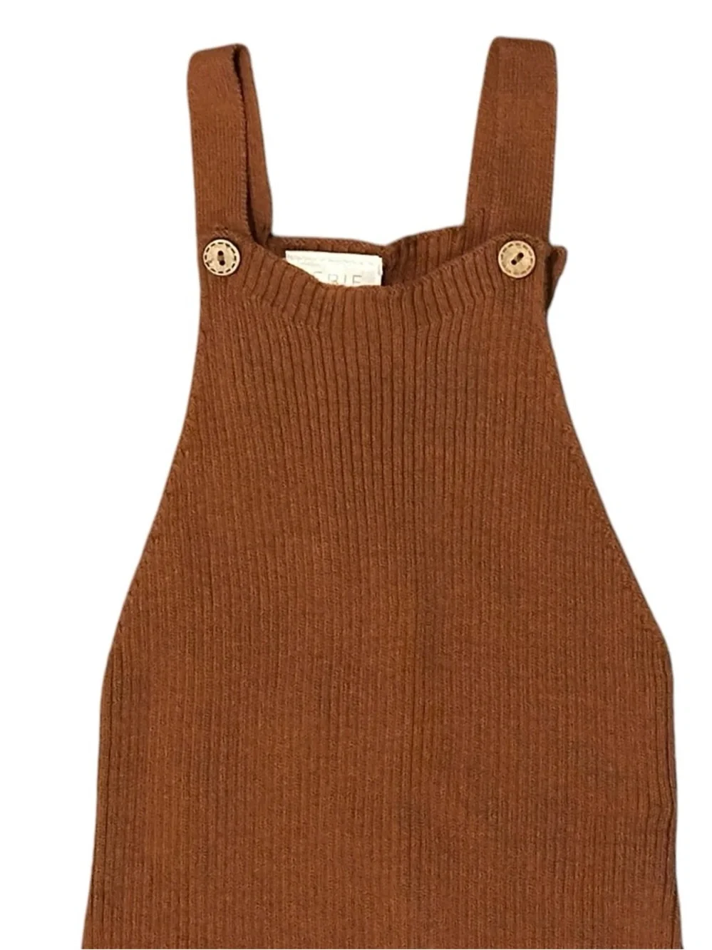 NWT Mebie Baby Hank Rust Knit Overalls 6-12 Months Cotton